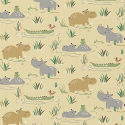 Printed Cotton DELO Yellow / Green